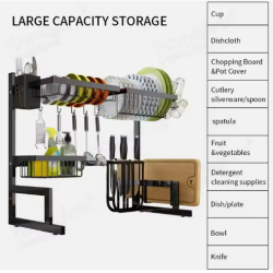 Hot sale & High Quality Over The Sink Dish Drying Rack Kitchen Storage Storage Holders & Racks - Image 2