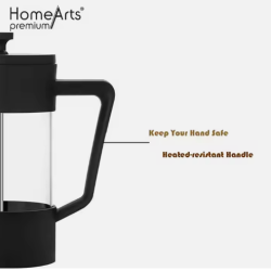High Quality Double Wall Heat Resistant Borosilicate Glass Teapot Coffee Pot with Stainless Steel Tea Infuser - Image 3