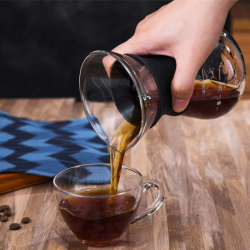 200ML 400ML Handmade Glass Coffee Percolators Borosilicate Glass Pour Over Drip Coffee Make - Image 2