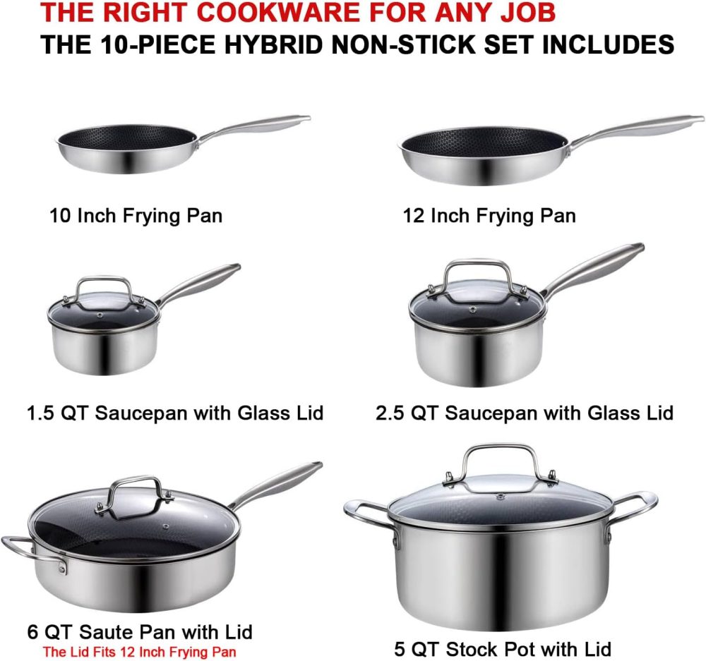 The 10-piece Hybrid Non-stick Set