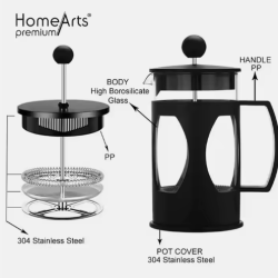 High Quality 600ML Tea Infuser Bode French Press Coffee Filter - Image 2