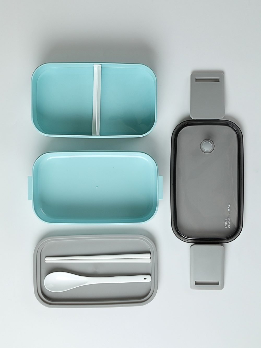 2 Layers Lunch Box Food Container with Visible Lid - Image 3